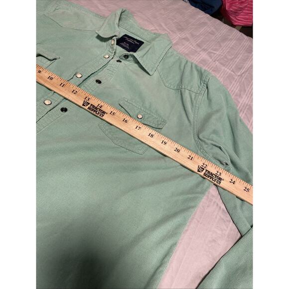 American Eagle Outfitters Shacket womens XL Corduroy Snap Up Mint Green Soft - Picture 10 of 16